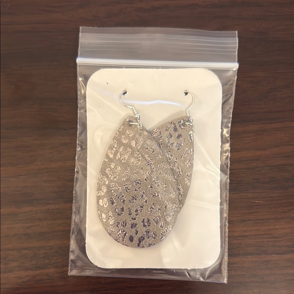 Leopard Print Teardrop Earrings